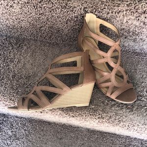 Strappy wedge sandals